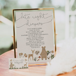 Babydusche Späte Nachttaucher signieren Boho Woodl Poster