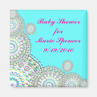 Babydusche speichert das Date Magnet