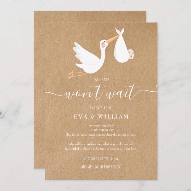 Babydusche, Sprinkle-Stornierungskarte Einladung (Vorne/Hinten)