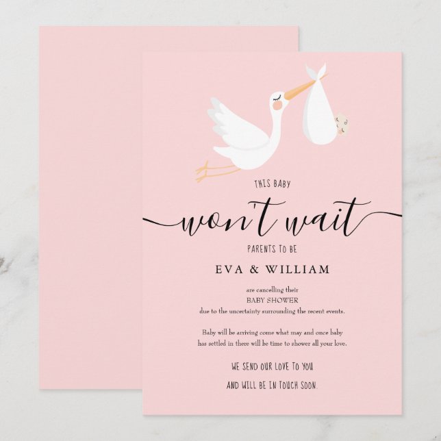 Babydusche, Sprinkle-Stornierungskarte Einladung (Vorne/Hinten)