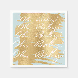 Babydusche Standard Napkins/Classic Gold/Blue Serviette
