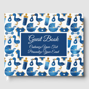 Babydusche Stork Flasche Beförderung Niedlich pers Gästebuch