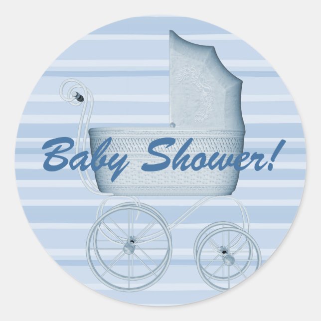 Babydusche Streifen Buggy Aufkleber (Vorderseite)