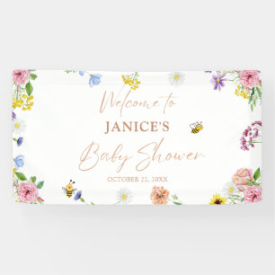 Babydusche süß wie auch Blütenunterlage Banner