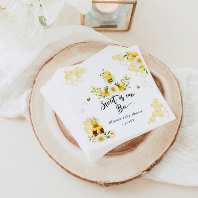 Babydusche süß wie Bienendusche Serviette (Von Creator hochgeladen)