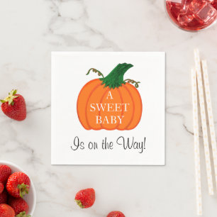 Babydusche Sweet Baby Pumpkin Serviette