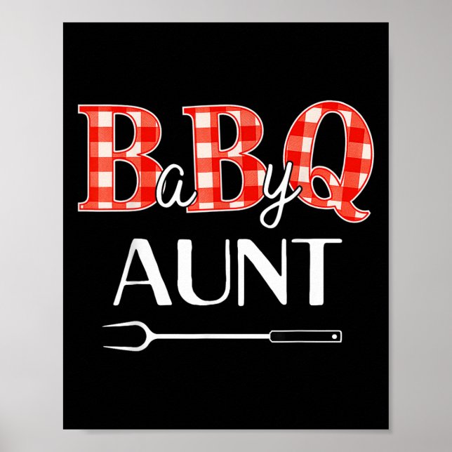 Babydusche Tante Grillen Party Niedlich Matching F Poster (Vorne)