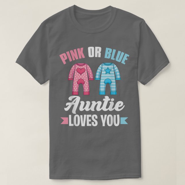 Babydusche Tante Rosa oder Blaue Tante Lieben Sie  T-Shirt (Design vorne)