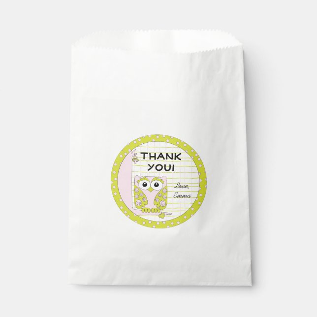 Babydusche, Tasche, Schale in einem Baum, Rosa, Gr Geschenktütchen (Vorderseite)