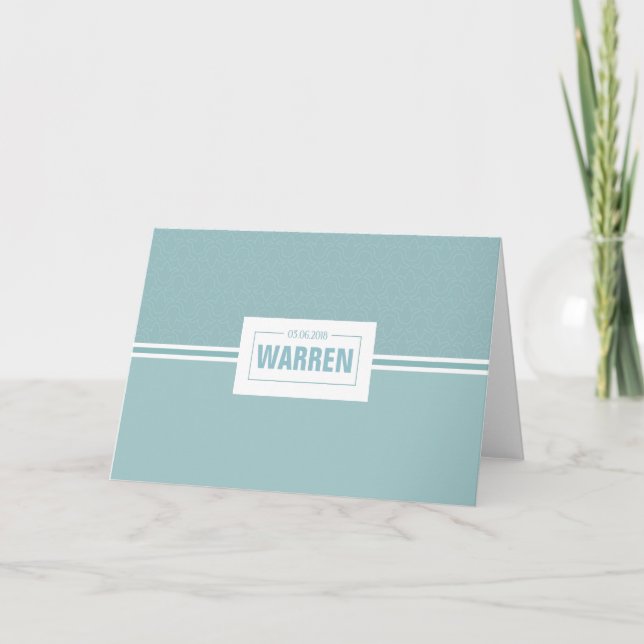 Babydusche, Taufjunge blau Karte (Vorderseite)