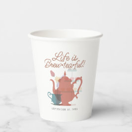 Babydusche Tee Party Niedlich Minimalistisch Boho  Pappbecher