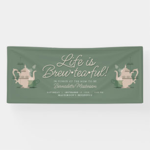 Babydusche Tee Party Niedliches Minimalistisches s Banner