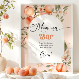 Babydusche Thema Mama osa Bar Poster