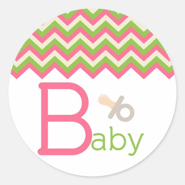 Babydusche Topper/Aufkleber Runder Aufkleber (Vorderseite)