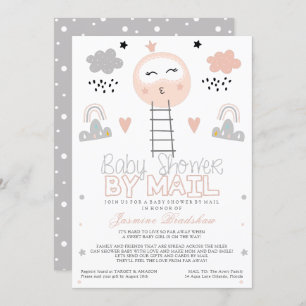 Babydusche über lange Entfernung zum Mond Einladung