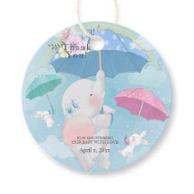 Babydusche Umbrellas Elephant Bunnies
