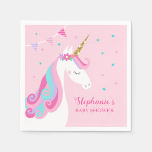 Babydusche Unicorn Personalisiert Serviette