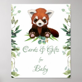 Babydusche Unterwäsche und Karten Roter Panda Bär Poster