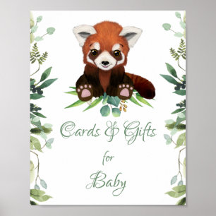 Babydusche Unterwäsche und Karten Roter Panda Bär Poster