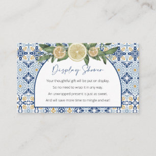 Babydusche, unverpackt italienisches Thema Mini Begleitkarte