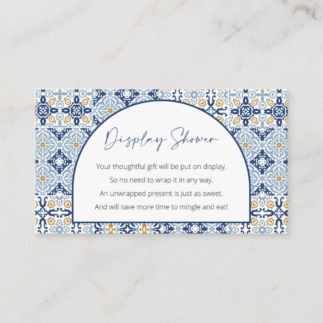 Babydusche, unverpackt italienisches Thema Mini Begleitkarte (Vorderseite)