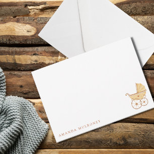 Babydusche Vielen Dank, dass Sie eine flache Note  Mitteilungskarte