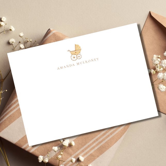 Babydusche Vielen Dank, dass Sie eine flache Note  Mitteilungskarte (Von Creator hochgeladen)