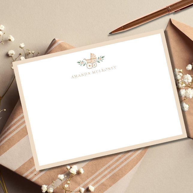 Babydusche Vielen Dank, dass Sie eine flache Note  Mitteilungskarte (Von Creator hochgeladen)