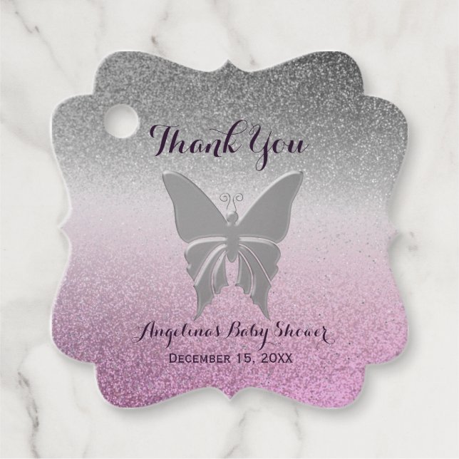 Babydusche Vielen Dank Geschenkanhänger (Vorderseite)