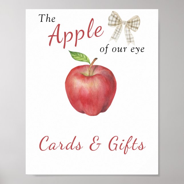 Babydusche von Apple - Karten und Geschenke Poster (Vorne)