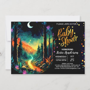 Babydusche von Boho Woodland CottageCore Einladung