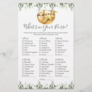 Babydusche von Sloth Animals Was ist in Ihrer Hand