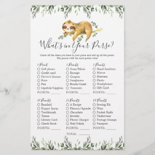 Babydusche von Sloth Animals Was ist in Ihrer Hand