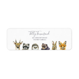 Babydusche von Woodland Animals Anschrift