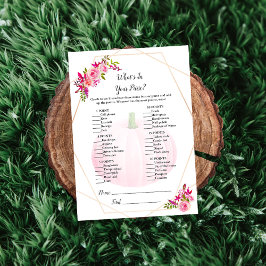 Babydusche, was in deinem Purse Game Pumpkin steck Einladung