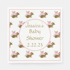 Babydusche Wasserfarbe Floral Boho Serviette