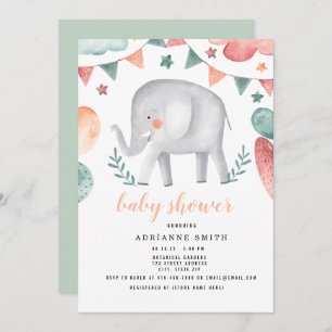 Babydusche Wasserfarbe Tier Save The Date