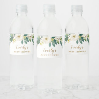 Babydusche Wasserflaschen Etiketten | Grünflächen