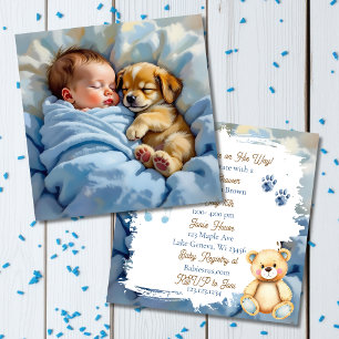 Babydusche   Welpe Theme Einladung