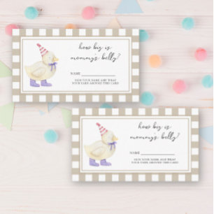 Babydusche - Wie groß ist der Bauch der Mama Begleitkarte