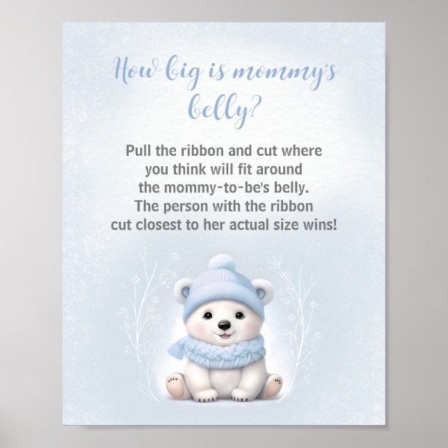 Babydusche wie groß ist Mama's Bauchspiel Poster (Vorne)