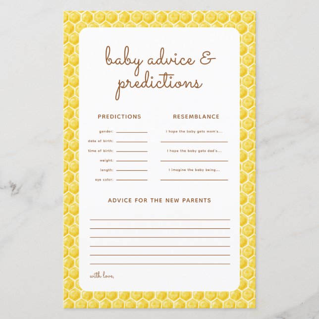 Babydusche Wie wird es sein? Vorhersagekarte (Vorderseite)