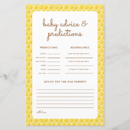 Babydusche Wie wird es sein? Vorhersagekarte