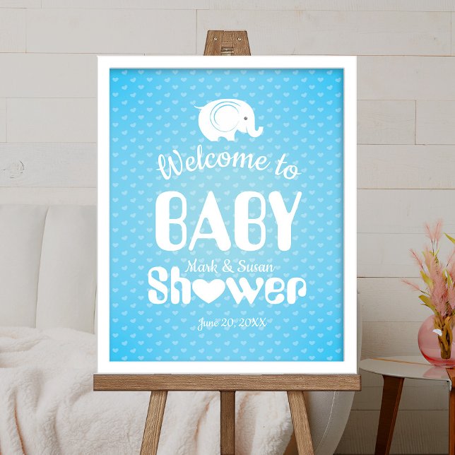 Babydusche Willkommenspender mit Elephant für Jung Poster (Von Creator hochgeladen)