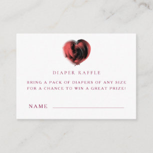 Babydusche-Windeln-Raffelkarten Begleitkarte