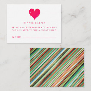 Babydusche-Windeln-Raffelkarten Begleitkarte