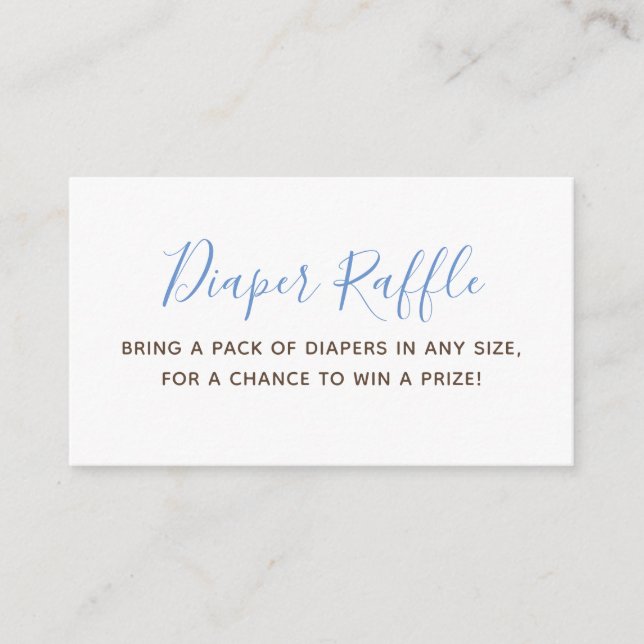 Babydusche-Windeln-Raffelschein Begleitkarte (Vorderseite)