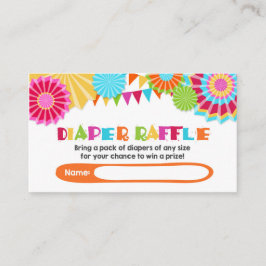Babydusche Windeln Raffle Card Fiesta Mexican Begleitkarte