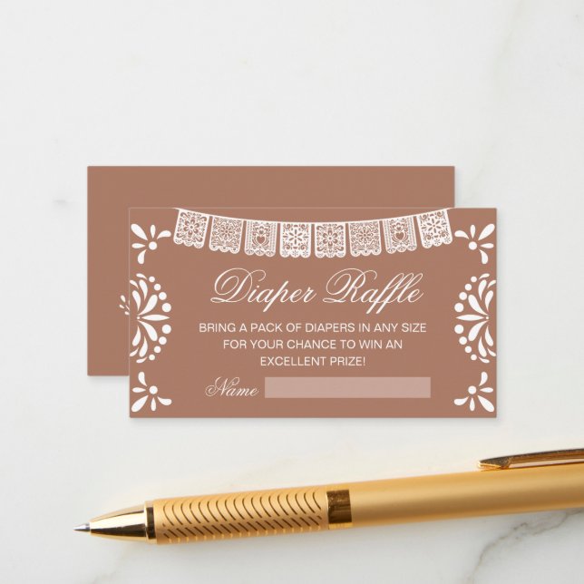 Babydusche-Windeln-Umschließkarte Begleitkarte (Vorderseite/Rückseite Beispiel)