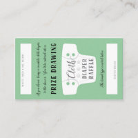 Babydusche Windeln Windeln Raffle Tickets Grün